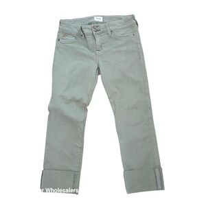 Hudson Jeans Women Size 28 Olive Green Crop Cuffed Skinny Pants